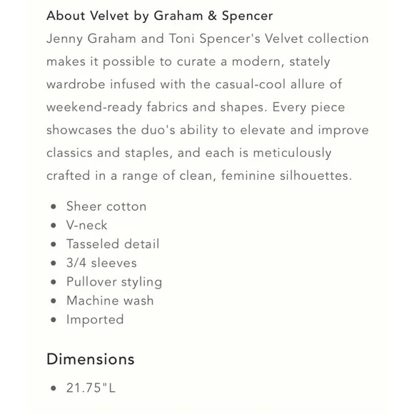 NWT Anthropologie Velvet by Graham & Spencer White Lena Peasant Blouse Tunic - Picture 15 of 16